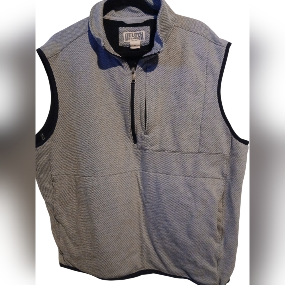 Duluth Trading Co Gray Zip-Up Vest Xl